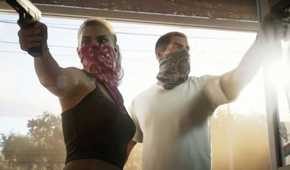 GTA VI Lucia and Jason holding guns