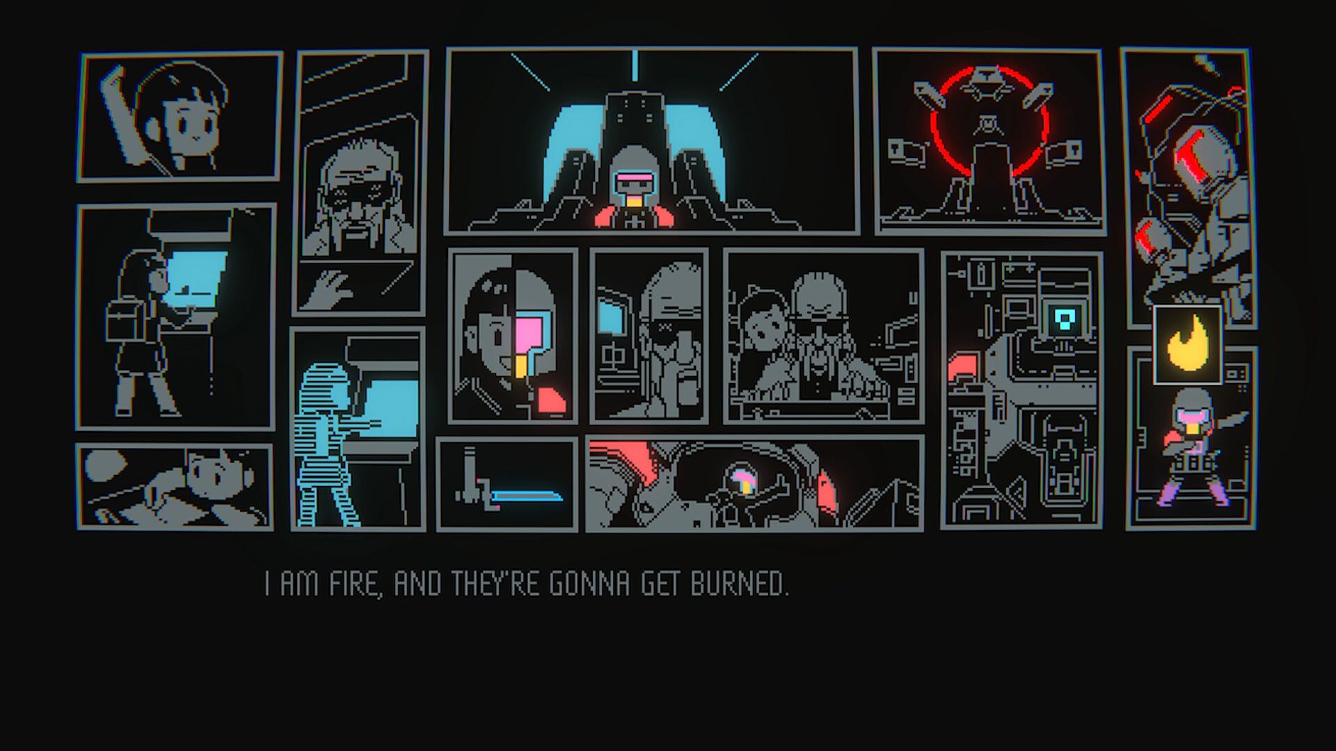 Screenshot from Haneda Girl video game of comic strip explaining Haneda Girl's story