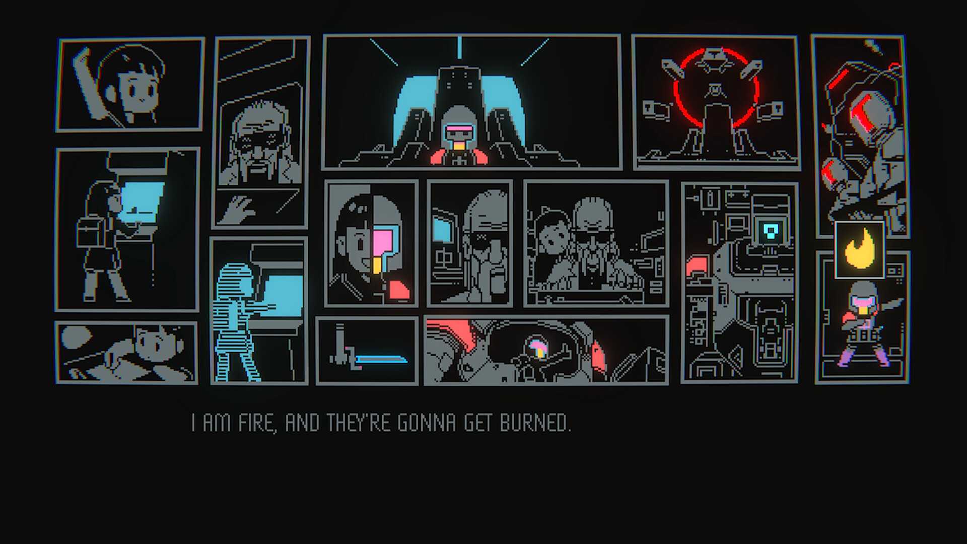 Screenshot from Haneda Girl video game of comic strip explaining Haneda Girl's story
