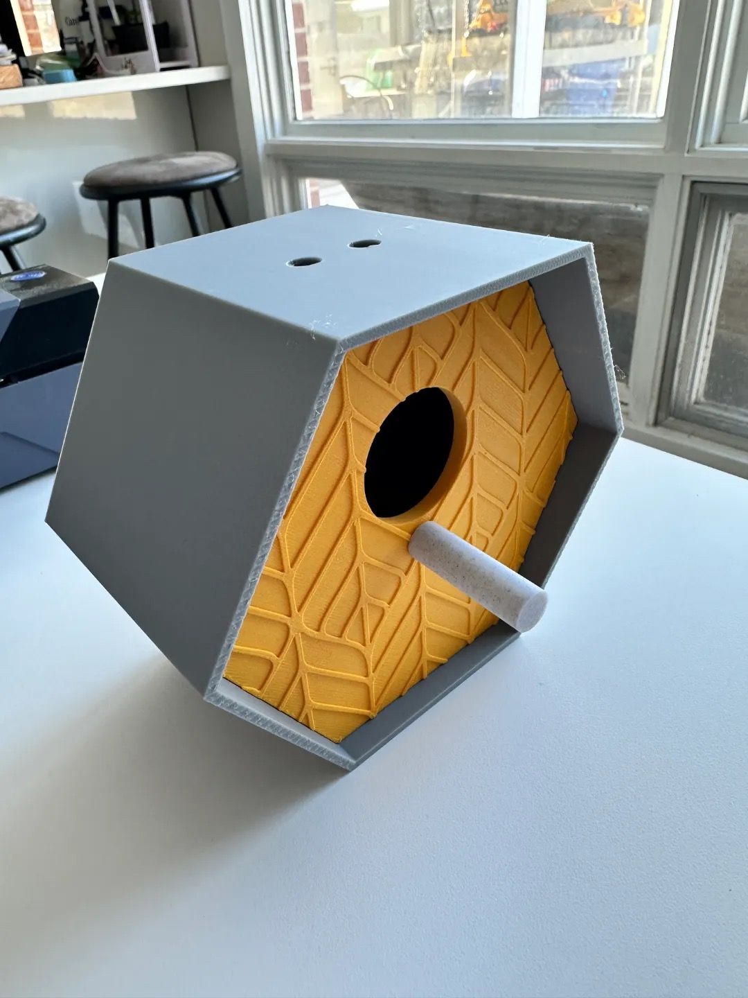 Hexagong shaped birdhouse