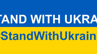 I Stand With Ukraine banner