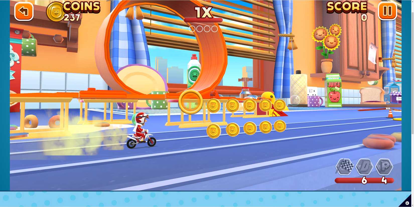 Screenshot from video game Joe Danger Infinity being played in a web browser.