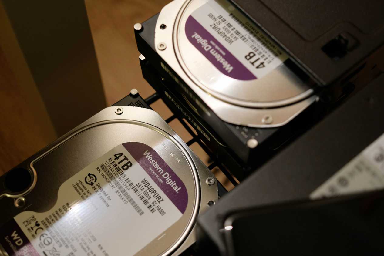 an image of two hard drives displaying labels
