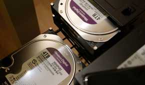 an image of two hard drives displaying labels