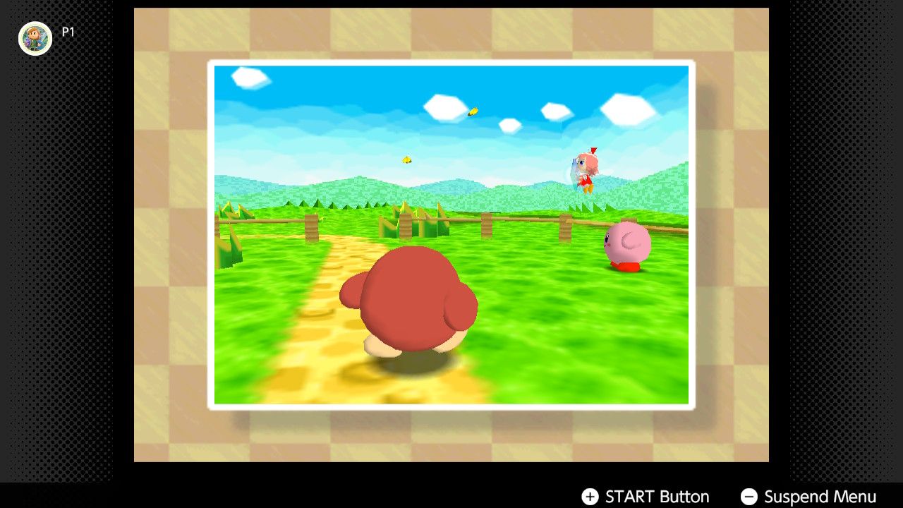 Screenshot of Kirby 64 The Crystal Shards running on the Nintendo Switch