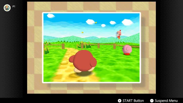 Screenshot of Kirby 64 The Crystal Shards running on the Nintendo Switch