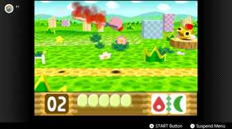 Screenshot of Kirby 64 The Crystal Shards running on the Nintendo Switch