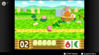 Screenshot of Kirby 64 The Crystal Shards running on the Nintendo Switch
