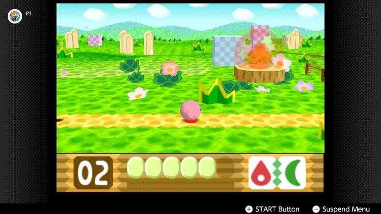 Screenshot of Kirby 64 The Crystal Shards running on the Nintendo Switch