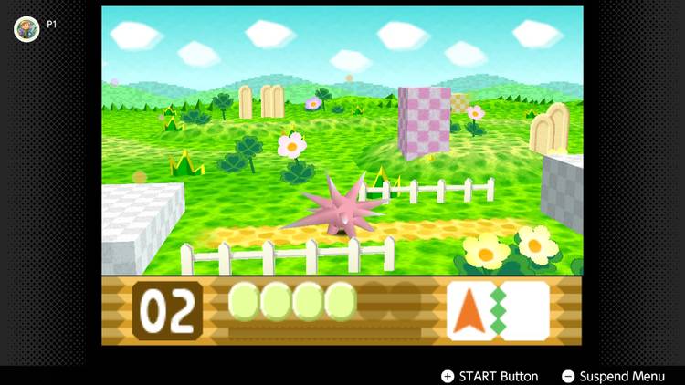 Screenshot of Kirby 64 The Crystal Shards running on the Nintendo Switch