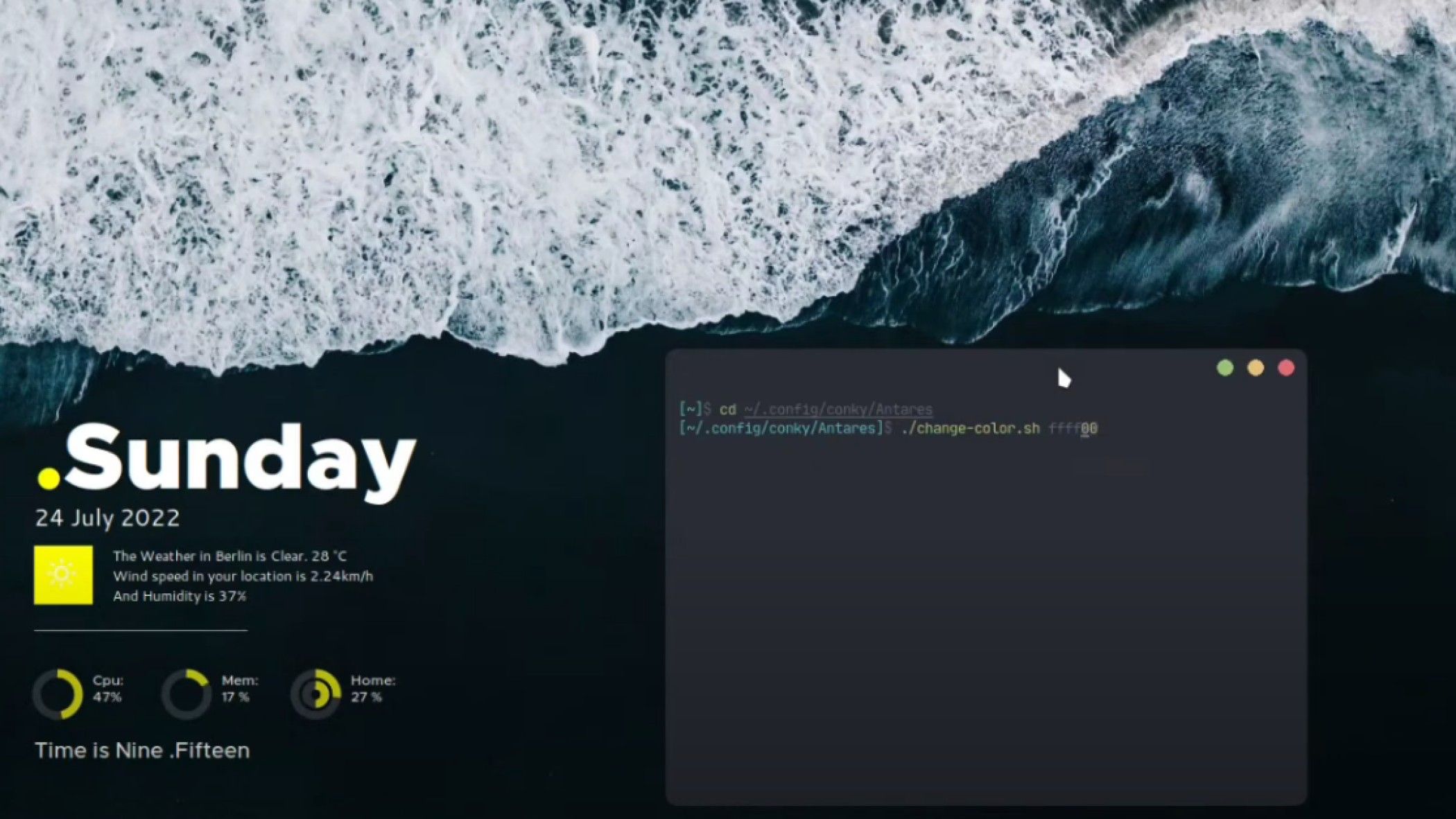 konky theme example