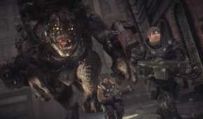 Large Brumak chasing Cole Train and Baird