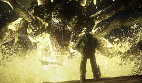 Marcus Fenix facing corpser in Gears of War