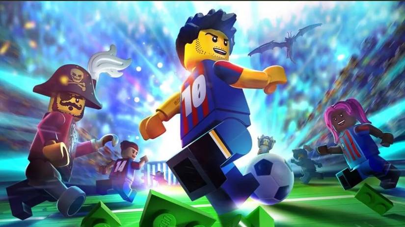 Key art for unannounced LEGO soccer game LEGO 2K Goooal