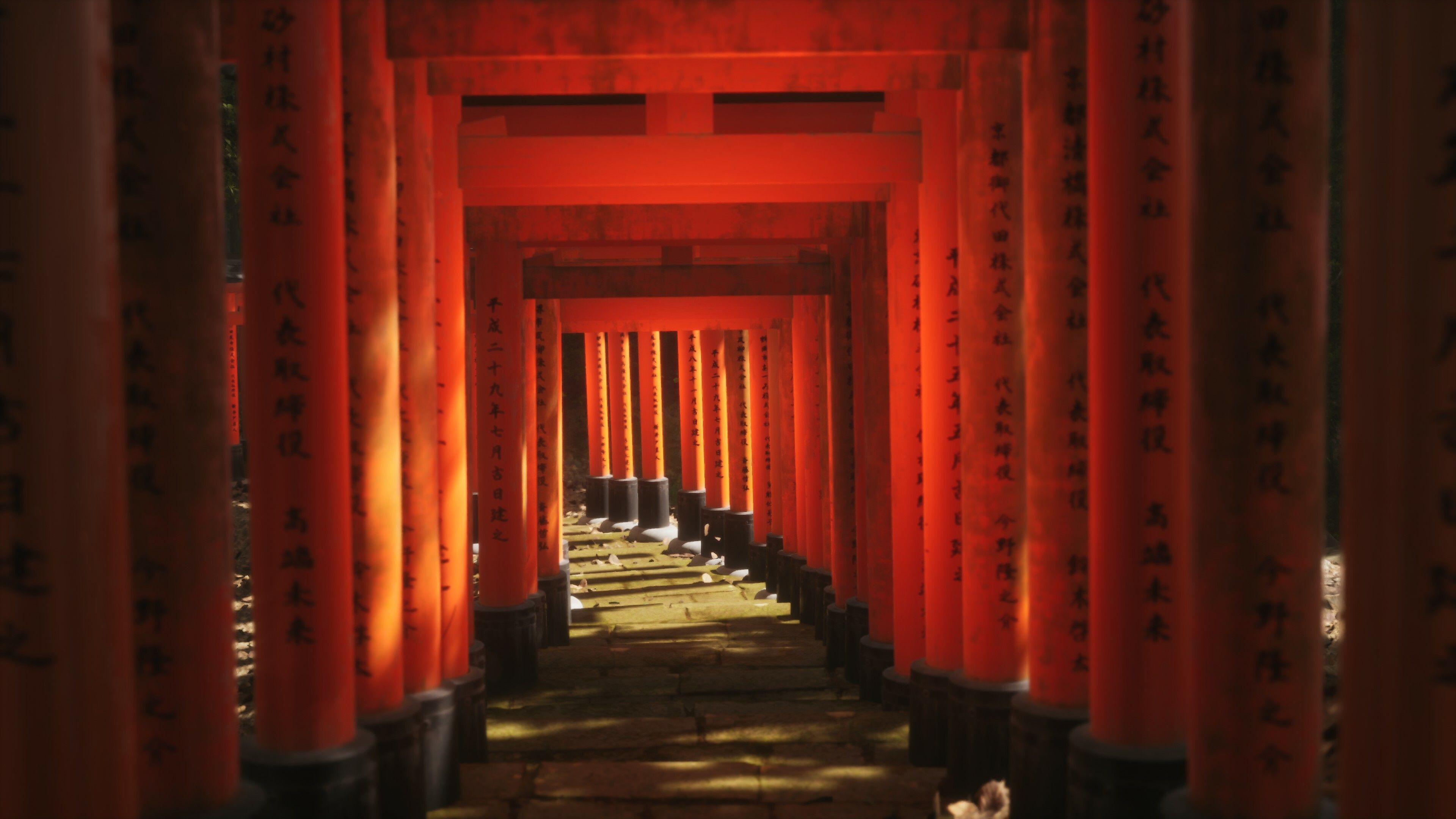 Screenshot from Lushfoil Photography Sim video game of torii gates