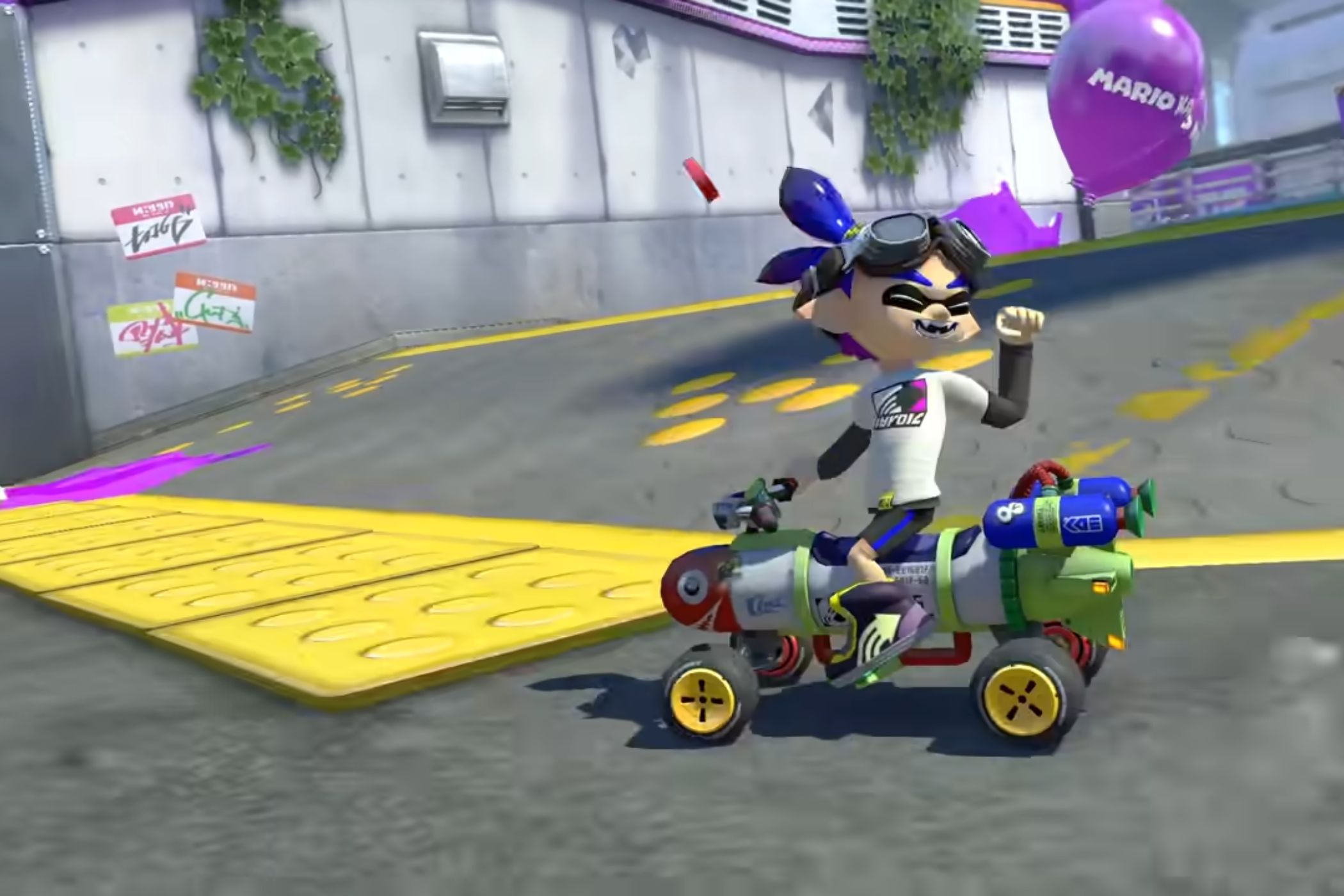 Mario Kart 8 Inkboy celebrating