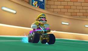 Mario Kart 8 Wario Drifting near wall