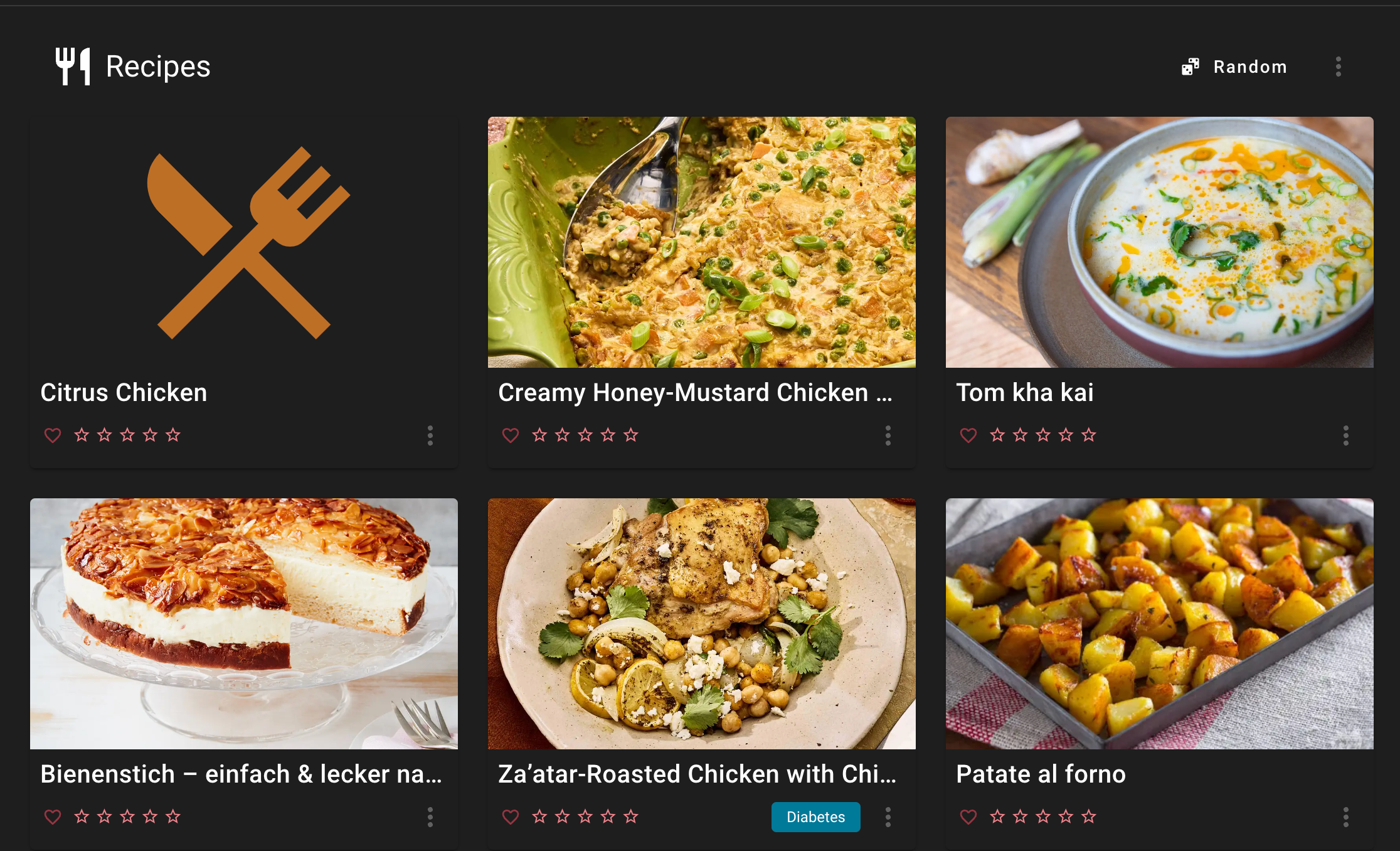 Mealie Recipe List
