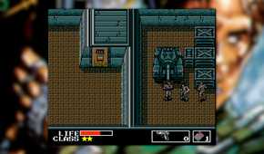 Metal Gear screenshot of sneaking through a level near a tank