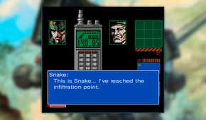 Metal Gear 2 screenshot, Snake talking to Roy Campbell over the codec. Snake speaks: "This is Snake... I've reached the infiltration point."