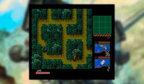Metal Gear 2 screenshot of Snake sneaking through a forest