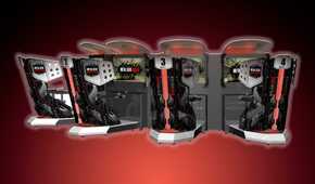 Metal Gear Arcade's Machines on a red and black background