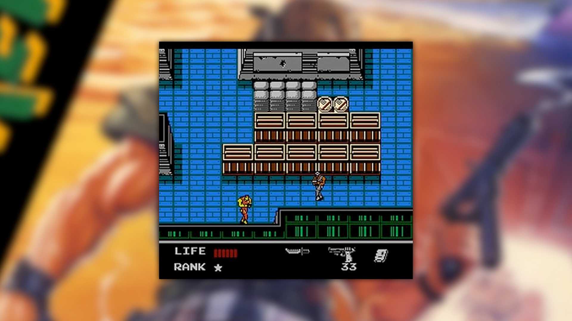 Metal Gear Snake's Revenge screenshot of Snake sneaking