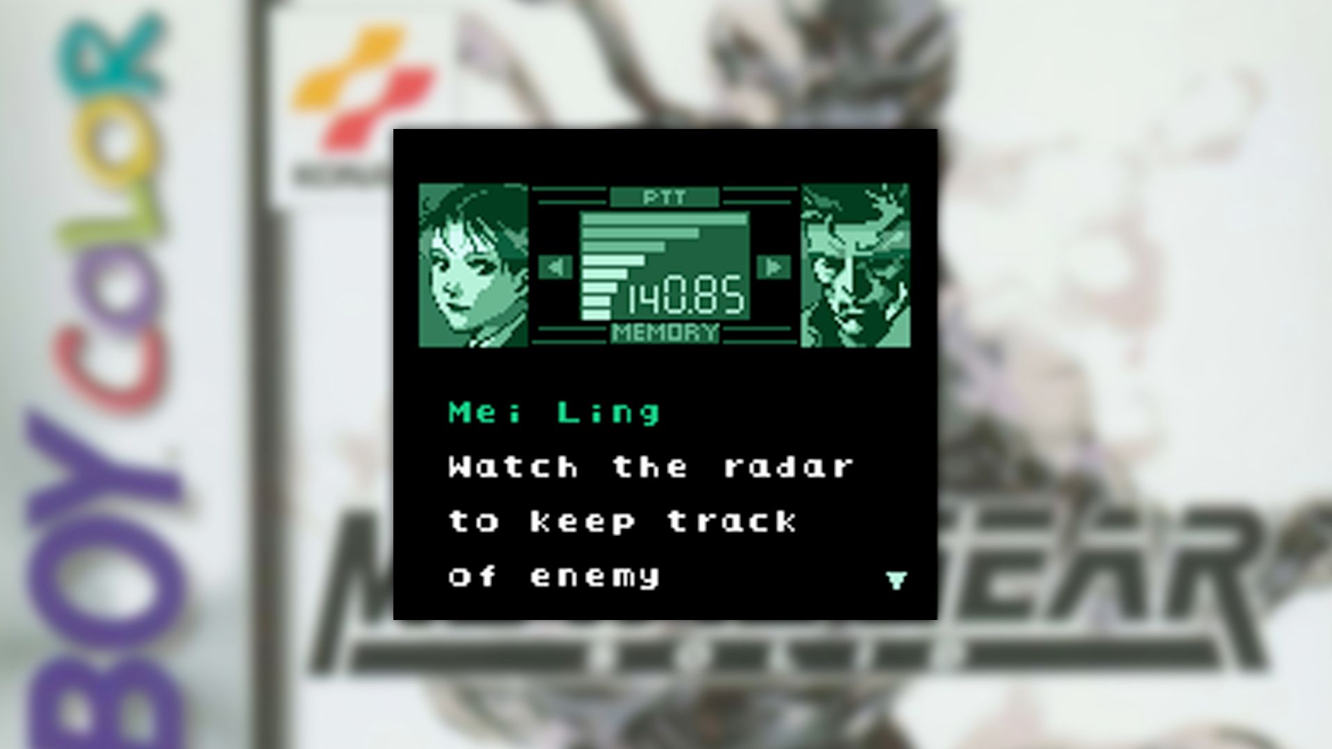 Metal Gear Solid: Ghost Babel screenshot of a codec screen