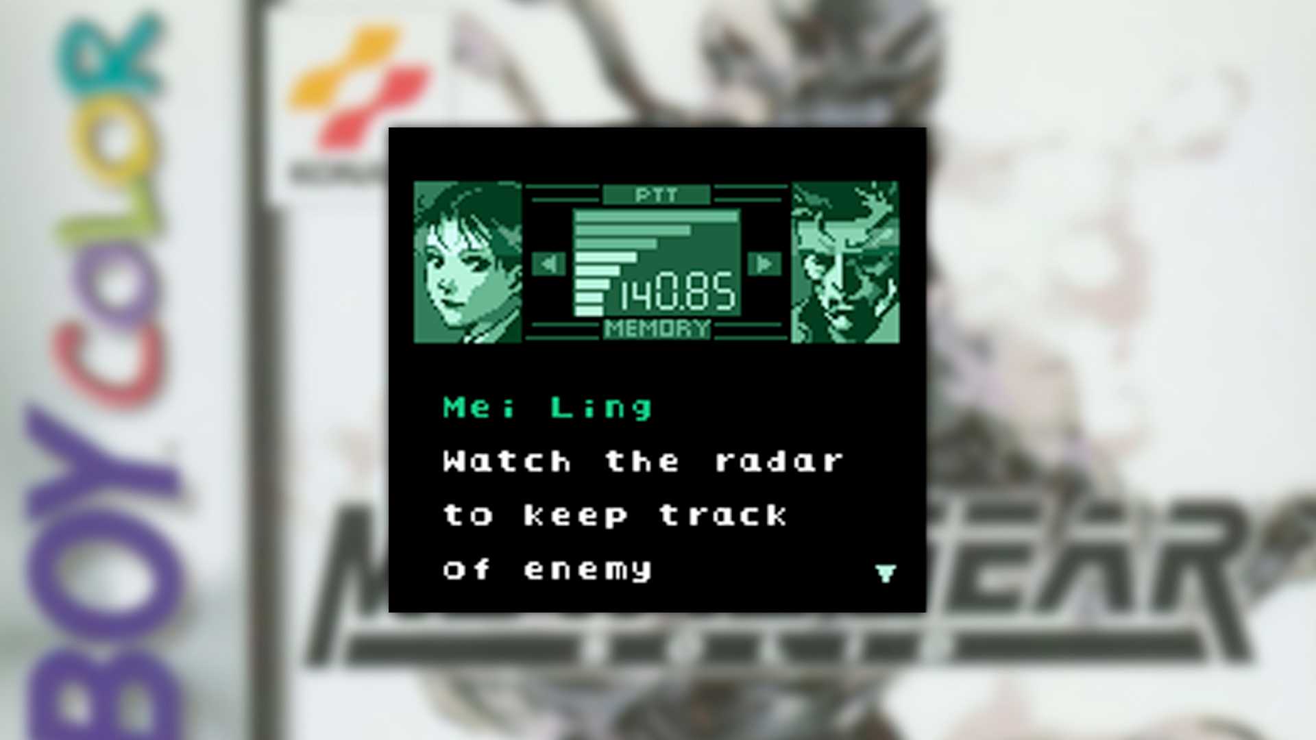 Metal Gear Solid: Ghost Babel screenshot of a codec screen
