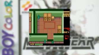 Metal Gear Solid: Ghost Babel screenshot of Snake sneaking in a box