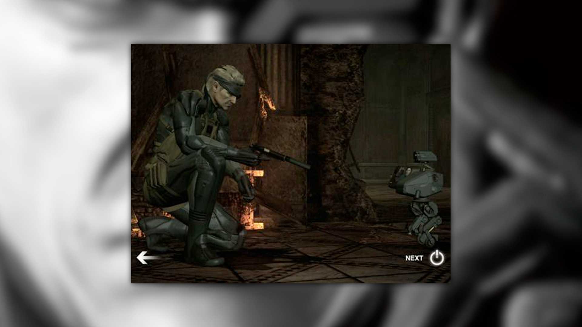 Metal Gear Solid Touch screenshot of Snake talking to Otacon over MK. 2