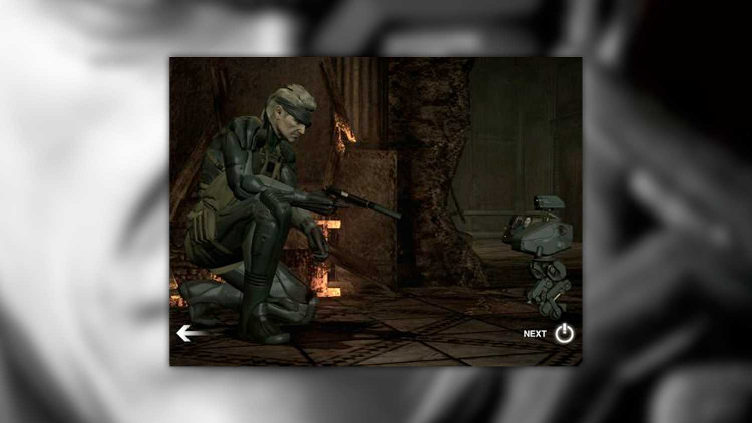 Metal Gear Solid Touch screenshot of Snake talking to Otacon over MK. 2