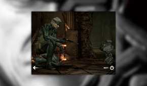 Metal Gear Solid Touch screenshot of Snake talking to Otacon over MK. 2