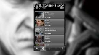 Metal Gear Solid Touch screenshot of the Drebin shop