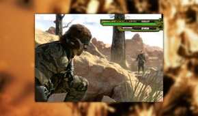 MGS3 Pachinko screenshot of Snake fighting Ocelot with a health bar up the top