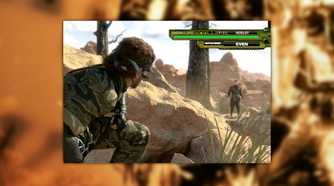 MGS3 Pachinko screenshot of Snake fighting Ocelot with a health bar up the top