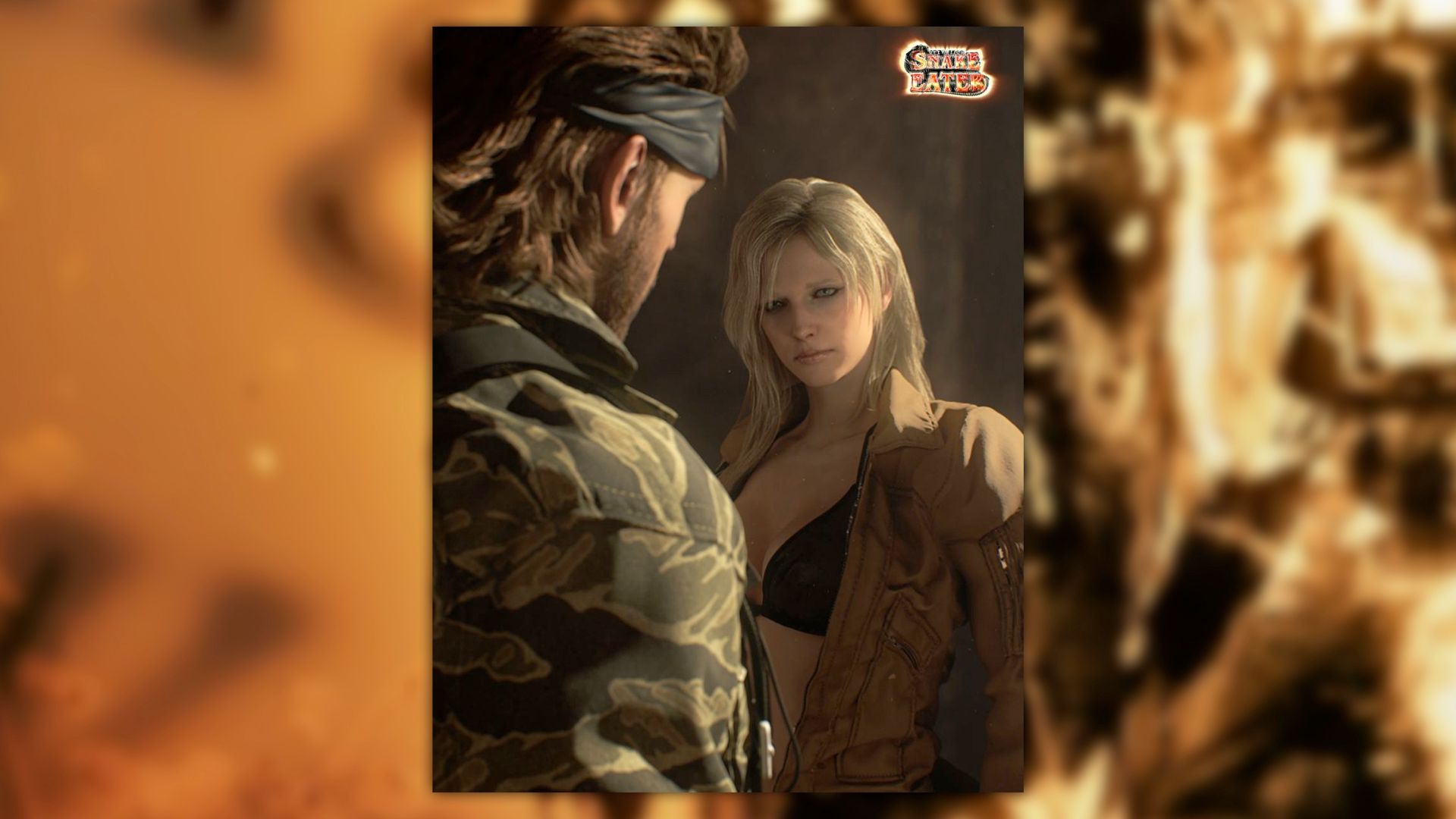 MGS3 Pachinko screenshot of Snake talking to EVA