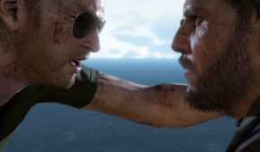 MGSV The Phantom Pain screenshot, Kaz and Snake speaking to each other