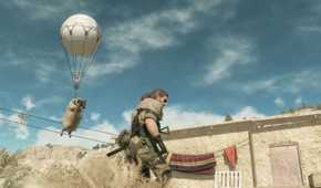 MGSV The Phantom Pain screenshot, Snake kidnapping a sheep by fulton recovery