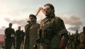 MGSV The Phantom Pain screenshot, Snake, Kaz and soldiers looking into distance