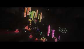 Screenshot of Minecraft video game with Fear Nightfall: Remains of Chaos mod installed of bright diamonds hanging from ceiling and coming out of the ground.
