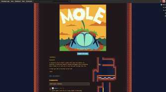 Screenshot from video game Mole being played in web browser.