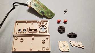 NES controller disassembled - Back
