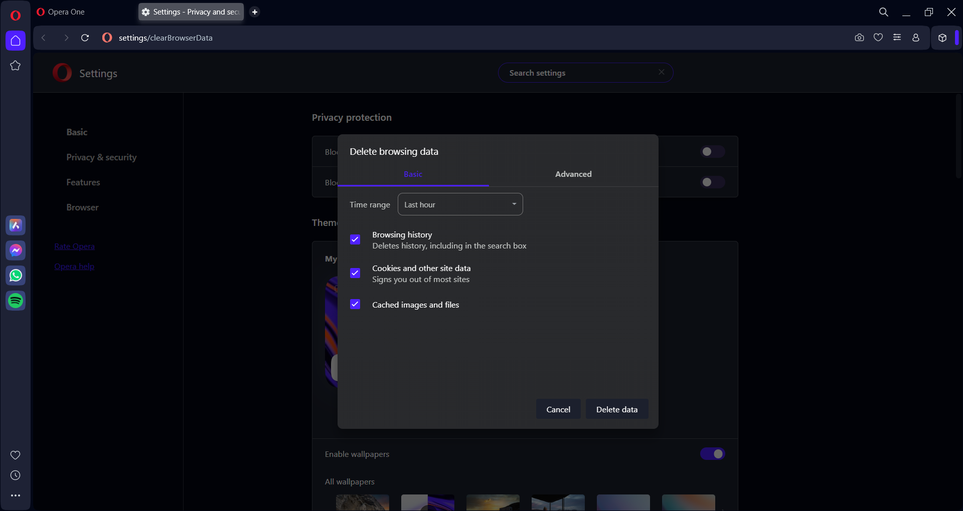 Opera-clear-browsing-data