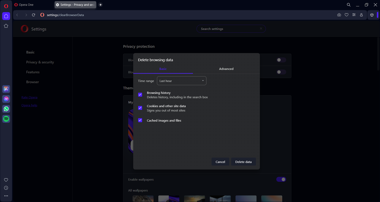 Opera-clear-browsing-data