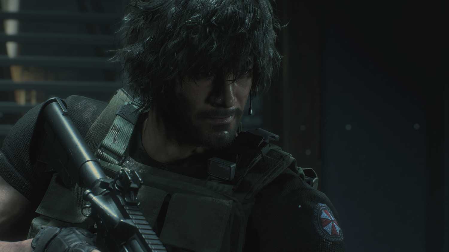 Screenshot from Resident Evil 3 Remake of player character Carlos Oliveira