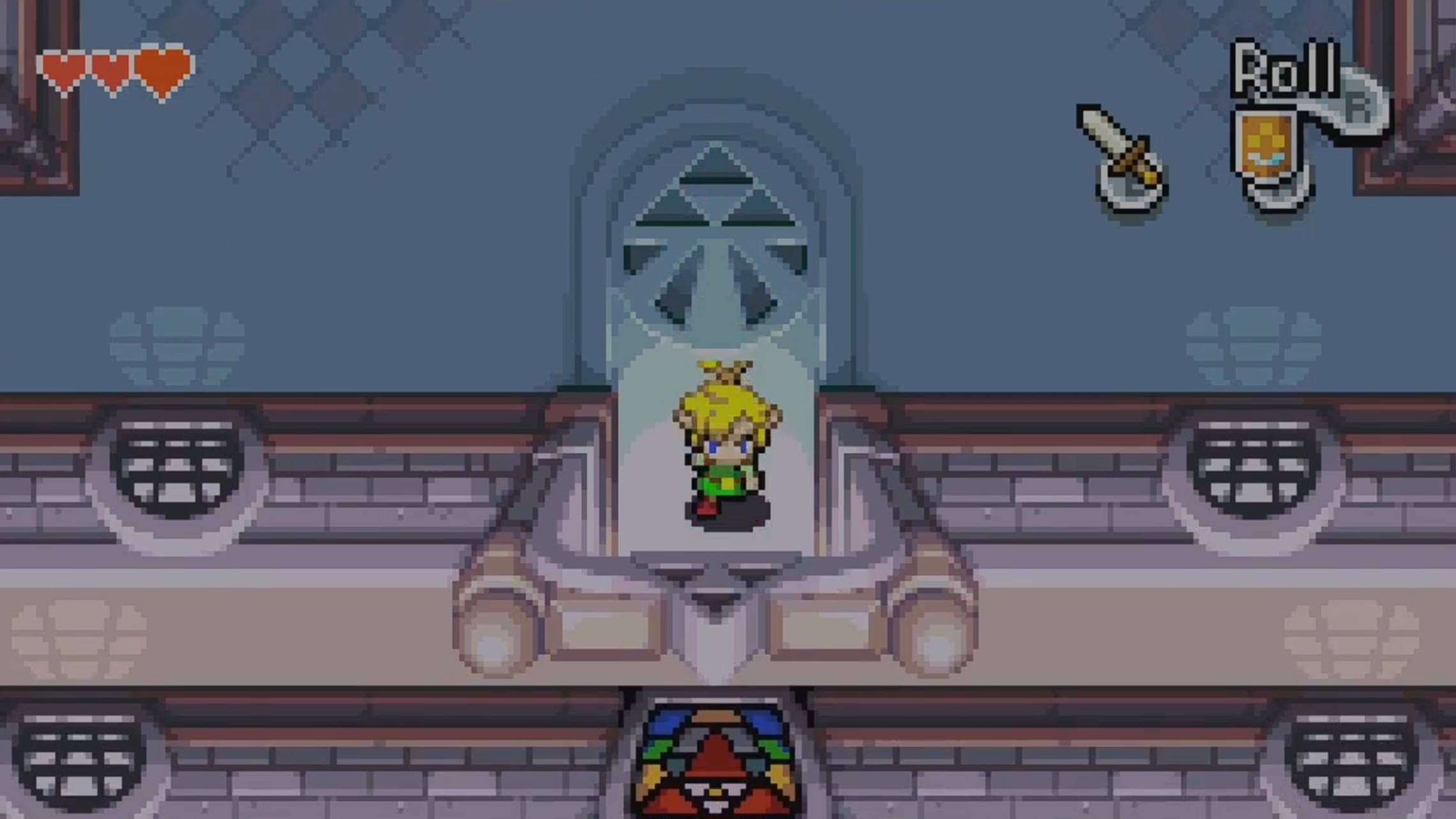 Little Link exploring a castle from The Minish Cap