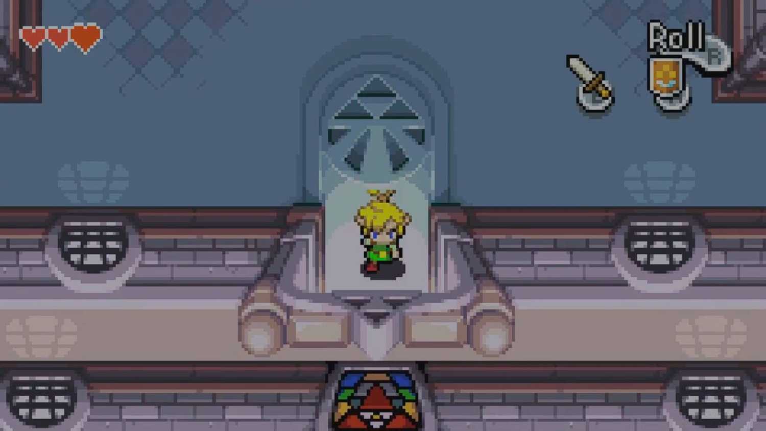 Little Link exploring a castle from The Minish Cap