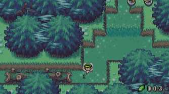 Little Link exploring the world in The Minish Cap