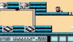 Screenshot of Mario on an airship from Super Mario Bros. 3